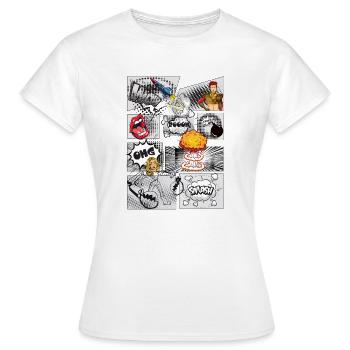 Comic Stil - Frauen T-Shirt - Weiß - Vorne - AI Model Female 172 dark (172cm)