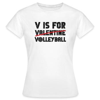 Volleyball Player Team Valentines - Women's T-Shirt - white - Front - AI Model Female 172 dark (172cm)