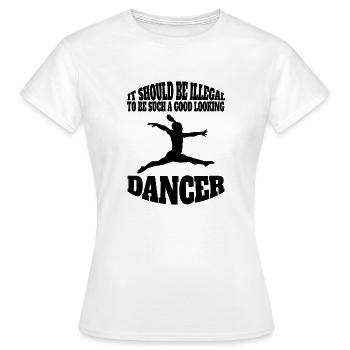 Dancer Ballerina Dance Ballet Gift Dance Class - Women's T-Shirt - white - Front - AI Model Female 172 dark (172cm)