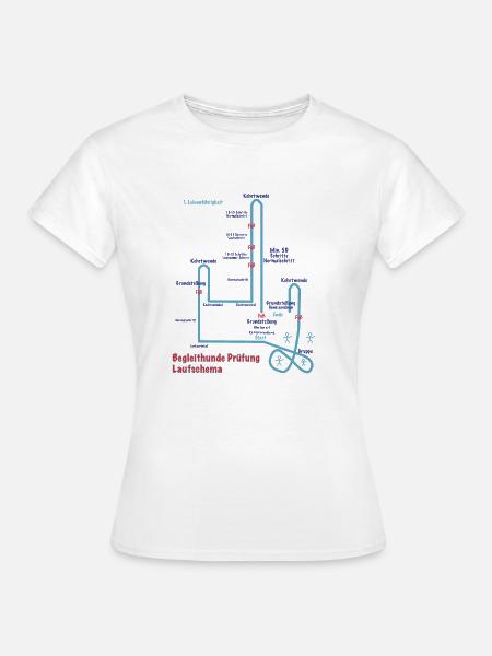 Begleit Hunde Laufschema - Frauen T-Shirt - Weiß