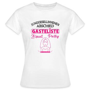 Gästebuch Junggesellinnenabschied Team Braut - Frauen T-Shirt - Weiß - Vorne - AI Model Female 172 dark (172cm)