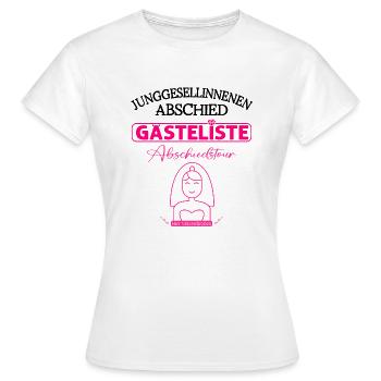 Gästebuch Junggesellinnenabschied Team Braut - Frauen T-Shirt - Weiß - Vorne - AI Model Female 172 dark (172cm)