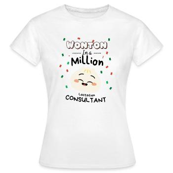 Consultante en lactation de l’humour soutien à l’allaitement - T-shirt Femme - blanc - Devant - AI Model Female 172 dark (172cm)