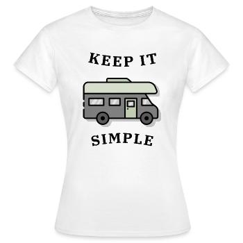 keep it simple - Women's T-Shirt - white - Front - AI Model Female 172 dark (172cm)