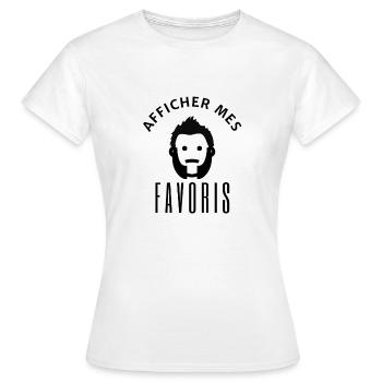 afficher mes favoris - T-shirt Femme - blanc - Devant - AI Model Female 172 dark (172cm)