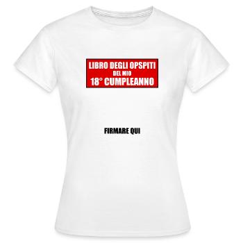 Guestbook 18th birthday gift of legal age - Women's T-Shirt - white - Front - AI Model Female 172 dark (172cm)