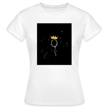 Luftballon im Weltall unterwegs - Frauen T-Shirt - Weiß - Vorne - AI Model Female 172 dark (172cm)