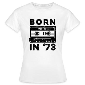 1973 Vintage Birthday Gift Idea Mixtape - T-shirt Femme - blanc - Devant - AI Model Female 172 dark (172cm)