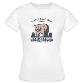 Sawyer Camp Trail San Mateo Kalifornien Bärenwald - Frauen T-Shirt - Weiß - Vorne - AI Model Female 172 dark (172cm)
