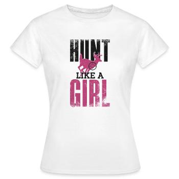 Buck Deer Hunting Hunter Girl Hunt - Frauen T-Shirt - Weiß - Vorne - AI Model Female 172 dark (172cm)