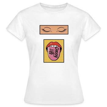 Yes daddy - Frauen T-Shirt - Weiß - Vorne - AI Model Female 172 dark (172cm)