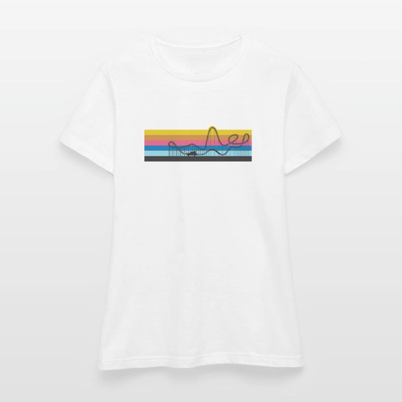 Roller Coaster Retro Vintage Frauen T-Shirt