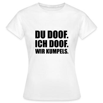 freunde fuer ewig - Frauen T-Shirt - Weiß - Vorne - AI Model Female 172 dark (172cm)