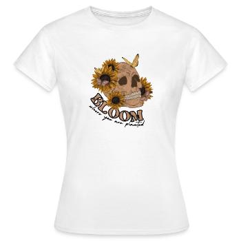 bloom where you are planted Rainbow Blooms - Women's T-Shirt - white - Front - AI Model Female 172 dark (172cm)