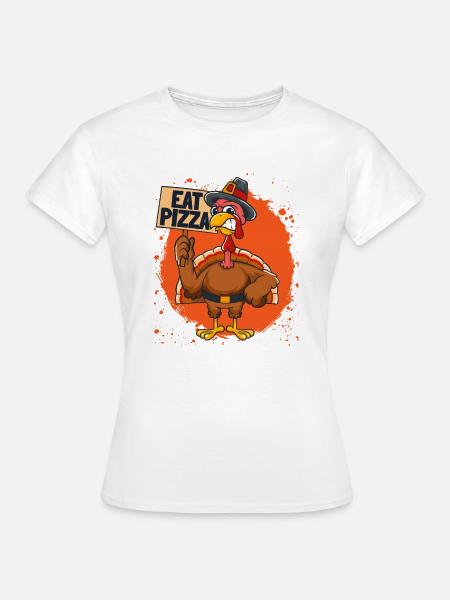 Eat Pizza - Frauen T-Shirt - Weiß