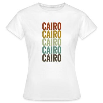 Le Caire Egypte Rétro Vintage - T-shirt Femme - blanc - Devant - AI Model Female 172 dark (172cm)