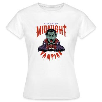Dracula Mitternacht HALLOWEEN - Frauen T-Shirt - Weiß - Vorne - AI Model Female 172 dark (172cm)