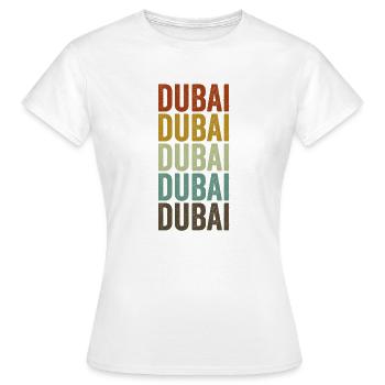 Dubai United Arab Emirates Retro Vintage - Women's T-Shirt - white - Front - AI Model Female 172 dark (172cm)