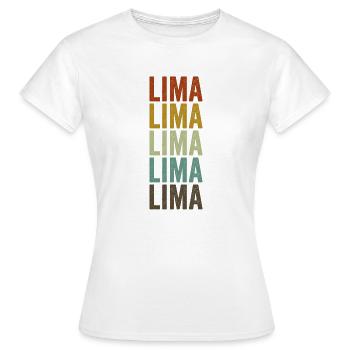 Lima Peru Retro Vintage - Women's T-Shirt - white - Front - AI Model Female 172 dark (172cm)