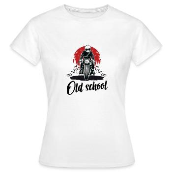 old school - T-shirt Femme - blanc - Devant - AI Model Female 172 dark (172cm)