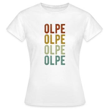 Olpe Stadt Retro Vintage - Frauen T-Shirt - Weiß - Vorne - AI Model Female 172 dark (172cm)