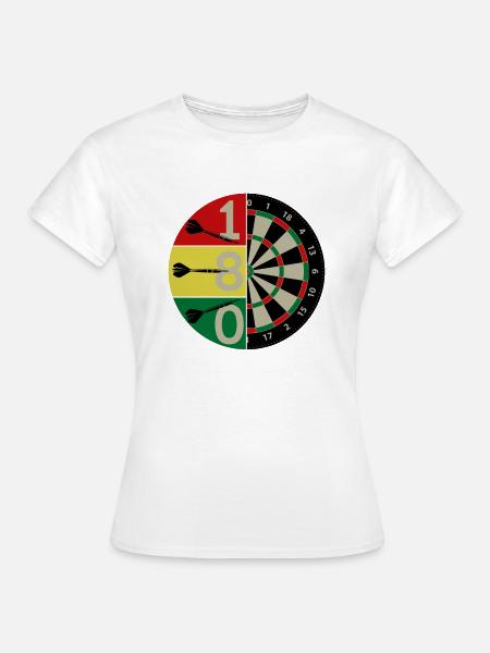180 Dartboard Darts T-Shirt - Frauen T-Shirt - Weiß