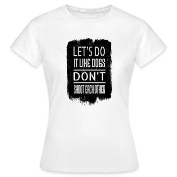 colombe de la paix citation désarmement funky happy - T-shirt Femme - blanc - Devant - AI Model Female 172 dark (172cm)