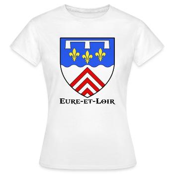 blason Eure et Loir - T-shirt Femme - blanc - Devant - AI Model Female 172 dark (172cm)