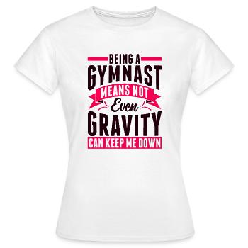 Gymnastique Gymnastique Gymnaste - T-shirt Femme - blanc - Devant - AI Model Female 172 dark (172cm)