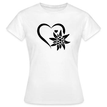 Edelweiss Flower Mountain Edelweiß Flower - Edelwe - Frauen T-Shirt - Weiß - Vorne - AI Model Female 172 dark (172cm)