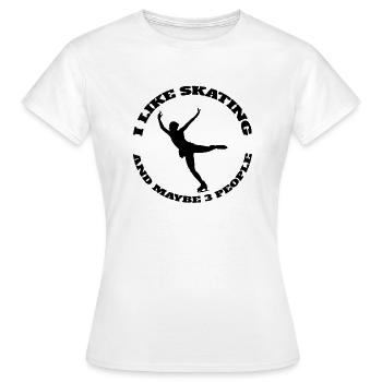 Patinage artistique Patinage artistique Patinage artistique Patinage artistique - T-shirt Femme - blanc - Devant - AI Model Female 172 dark (172cm)
