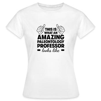 Professeur de paléontologie incroyable - T-shirt Femme - blanc - Devant - AI Model Female 172 dark (172cm)