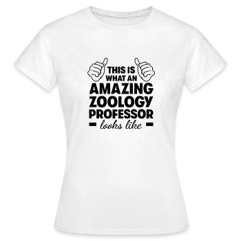 Erstaunlicher Zoologie-Professor - Frauen T-Shirt - Weiß - Vorne - AI Model Female 172 dark (172cm)