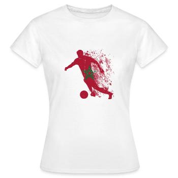 Équipe nationale du Maroc - T-shirt Femme - blanc - Devant - AI Model Female 172 dark (172cm)
