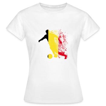 Équipe nationale de Belgique - T-shirt Femme - blanc - Devant - AI Model Female 172 dark (172cm)