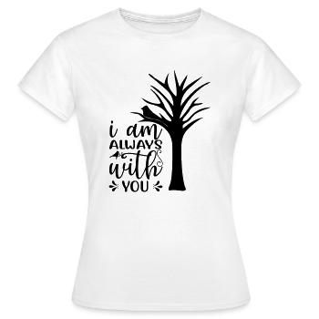 Je suis toujours avec toi - T-shirt Femme - blanc - Devant - AI Model Female 172 dark (172cm)