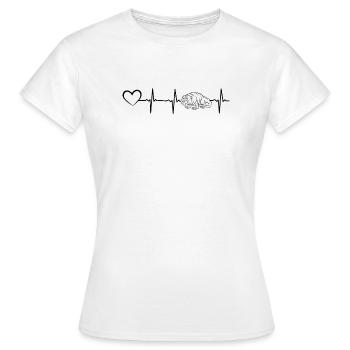 Naked Mole Rat Heartline Naked Mole Heartbeat Nake - Women's T-Shirt - white - Front - AI Model Female 172 dark (172cm)