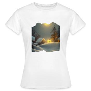 Motif de Noël - T-shirt Femme - blanc - Devant - AI Model Female 172 dark (172cm)