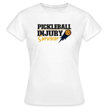 Blessure au pickleball - T-shirt Femme - blanc - Devant - AI Model Female 172 dark (172cm)