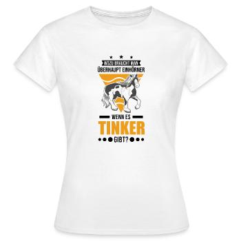 Irish Tinker Horse Unicorn Tinker Horse - Women's T-Shirt - white - Front - AI Model Female 172 dark (172cm)