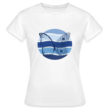 Butterfly Retro Butterflies Autumn Love Fr - Women's T-Shirt - white - Front - AI Model Female 172 dark (172cm)