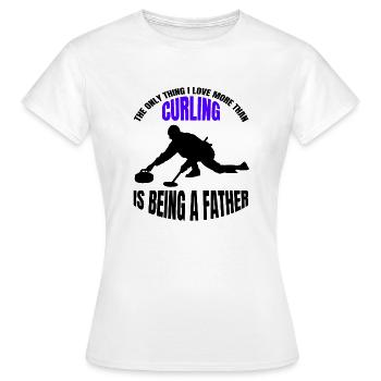 Curling Stone Curl Cadeau Curler Curling Stone - T-shirt Femme - blanc - Devant - AI Model Female 172 dark (172cm)