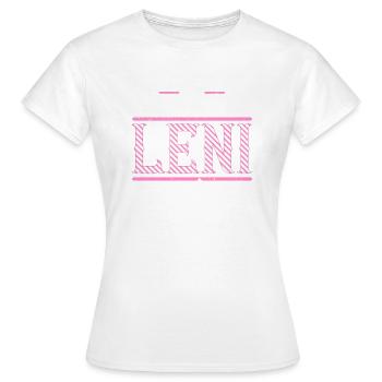 Leni Geschenkidee Geschenk Geburtstag - Frauen T-Shirt - Weiß - Vorne - AI Model Female 172 dark (172cm)