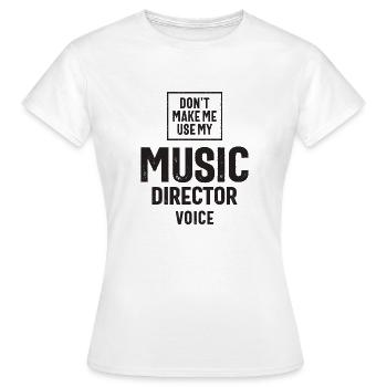 Profession de directeur musical - T-shirt Femme - blanc - Devant - AI Model Female 172 dark (172cm)