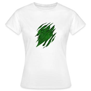 Programmeur Codeur développeur - T-shirt Femme - blanc - Devant - AI Model Female 172 dark (172cm)