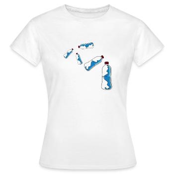 Bouteille d’eau Retournant la bouteille - T-shirt Femme - blanc - Devant - AI Model Female 172 dark (172cm)