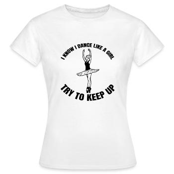 Ballet Dancer Dance Gift Ballerina Dance Class - Women's T-Shirt - white - Front - AI Model Female 172 dark (172cm)
