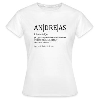 Erzgebirge Andreas - Frauen T-Shirt - Weiß - Vorne - AI Model Female 172 dark (172cm)