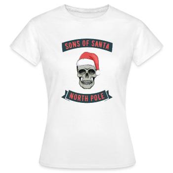 SONS OF SANTA NORTH POLE - Women's T-Shirt - white - Front - AI Model Female 172 dark (172cm)