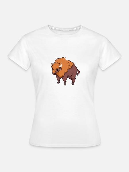 Kawaii Wisent - Frauen T-Shirt - Weiß